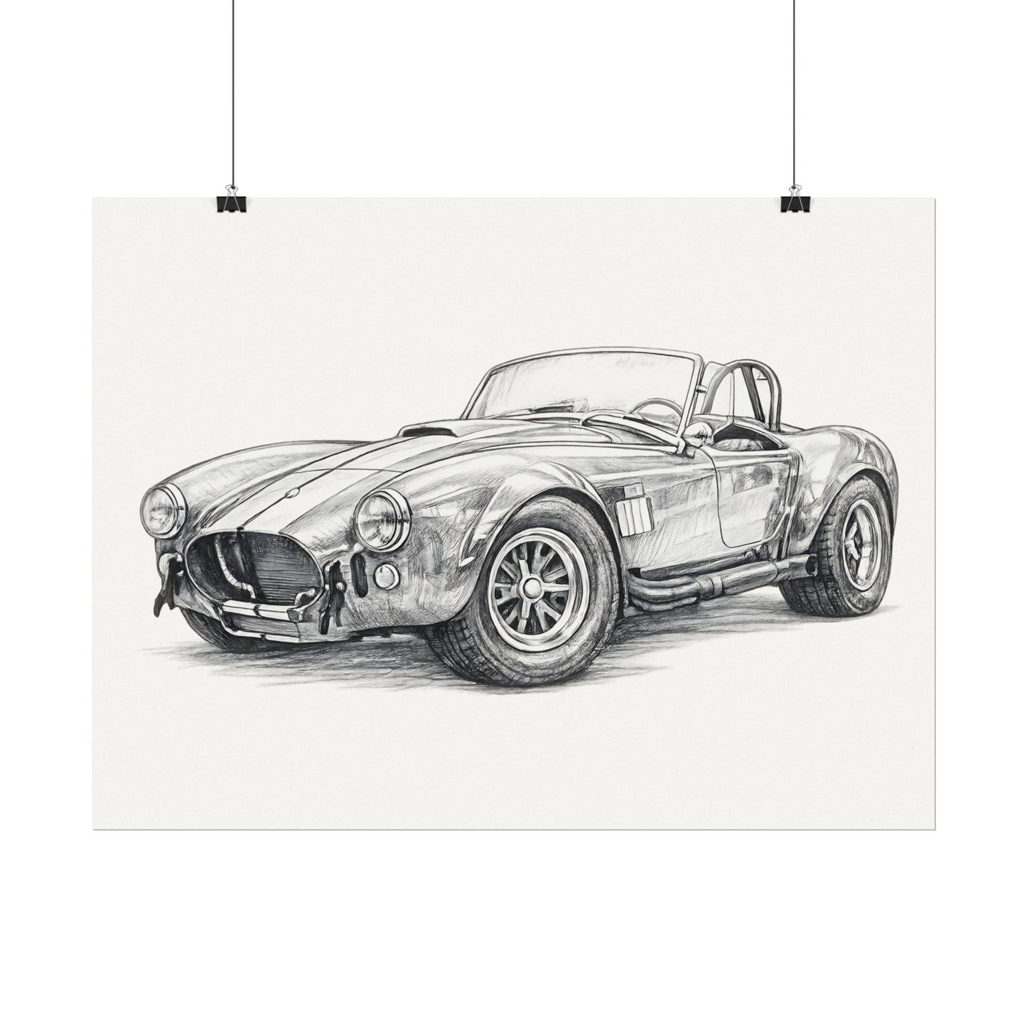 Vintage Sports Car Poster — 1966 Cobra: The Chrome‑Backed Bullet
