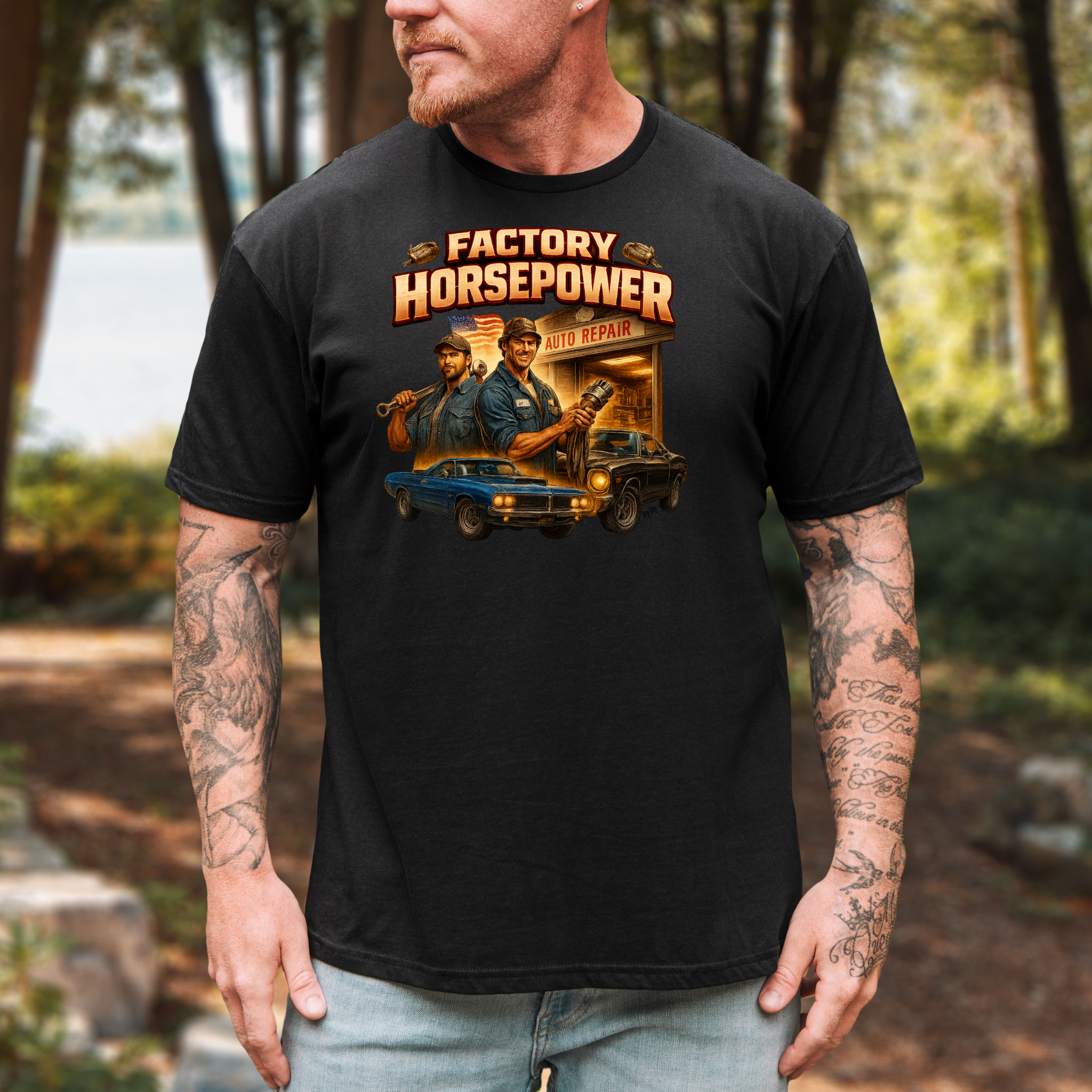 1960s Factory Horsepower Garage Tee