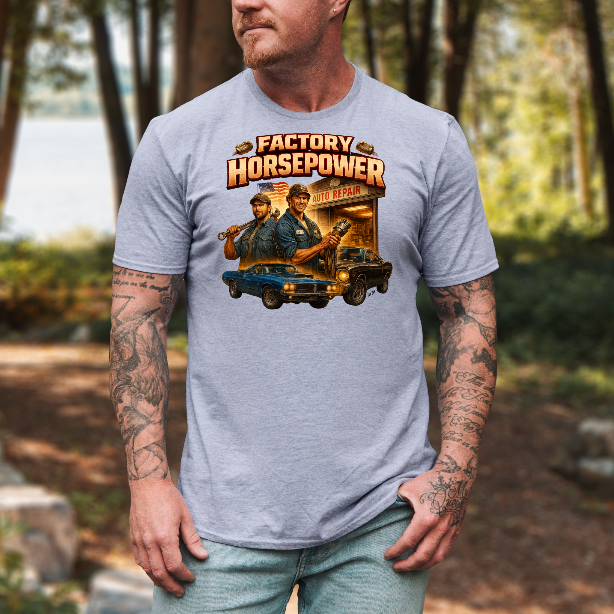 1960s Factory Horsepower Garage Tee