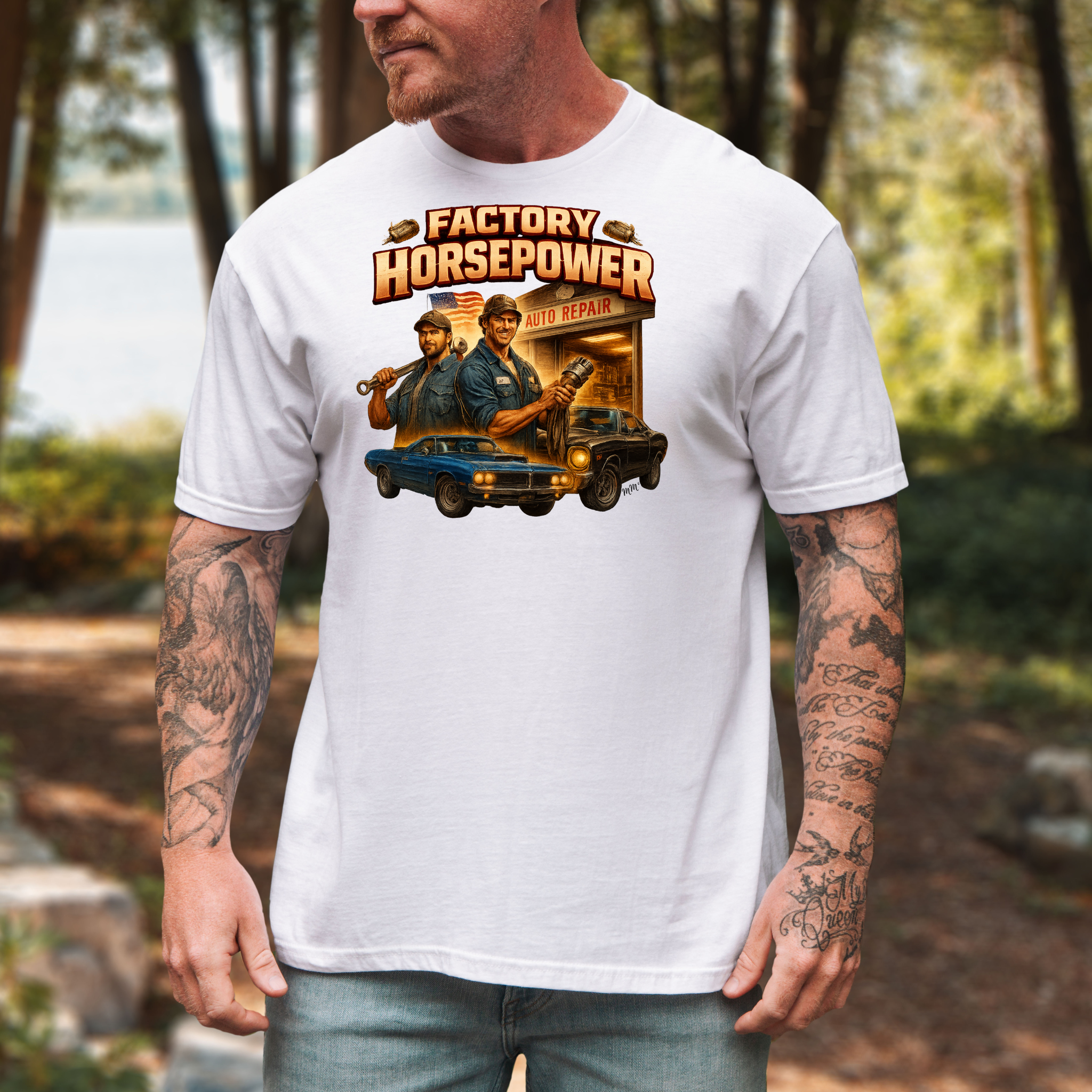 1960s Factory Horsepower Garage Tee