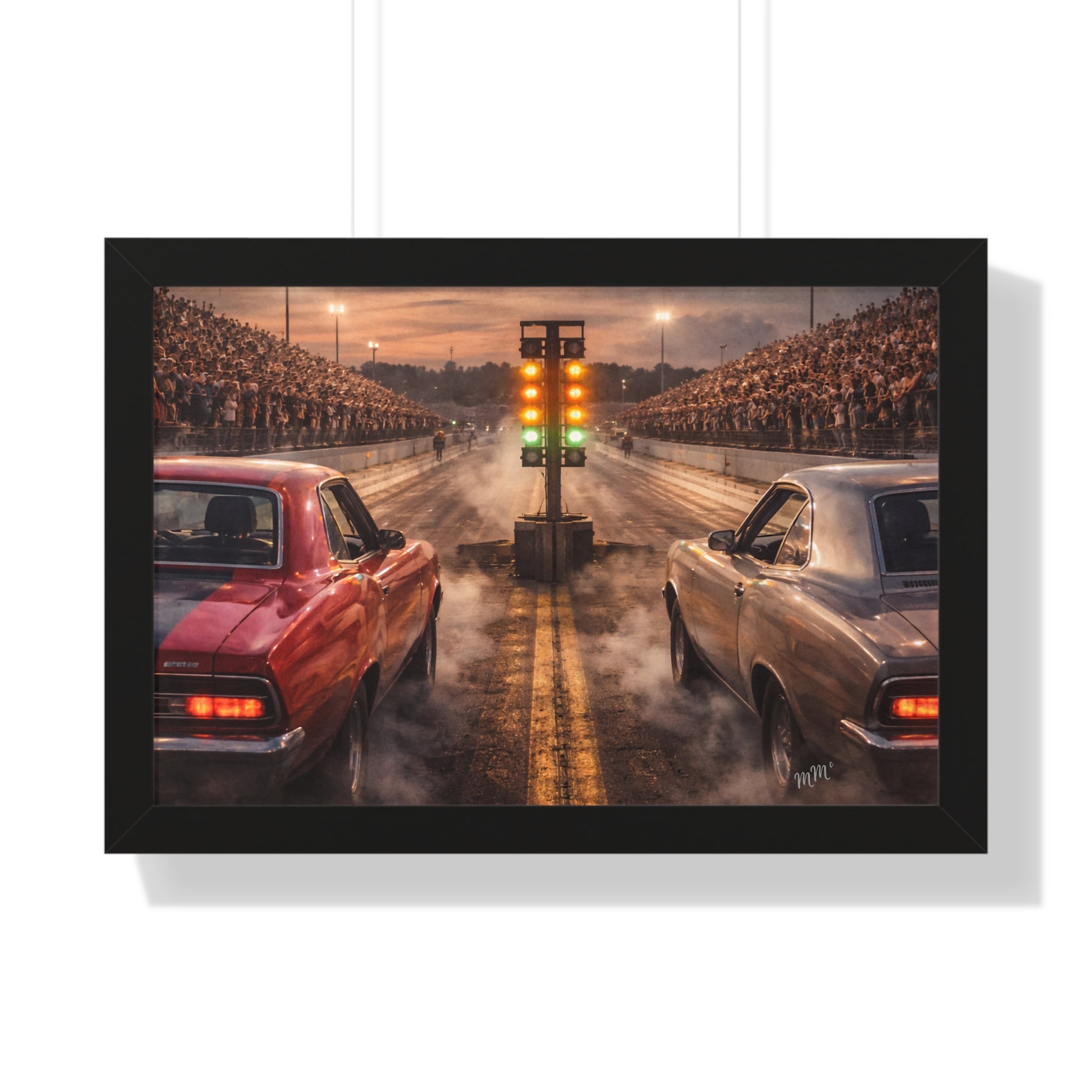 When the Light Dropped —Green Light Glory — Vintage Muscle Cars at the Start Line